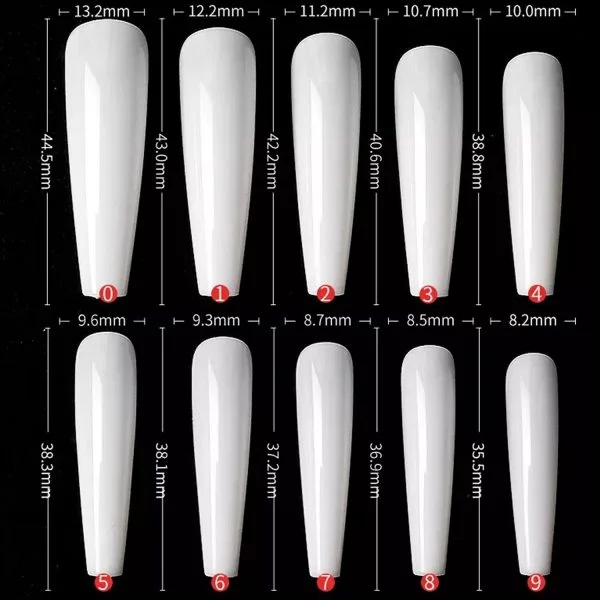 Long Fullcover Ballerina Tips in einer Box natur 